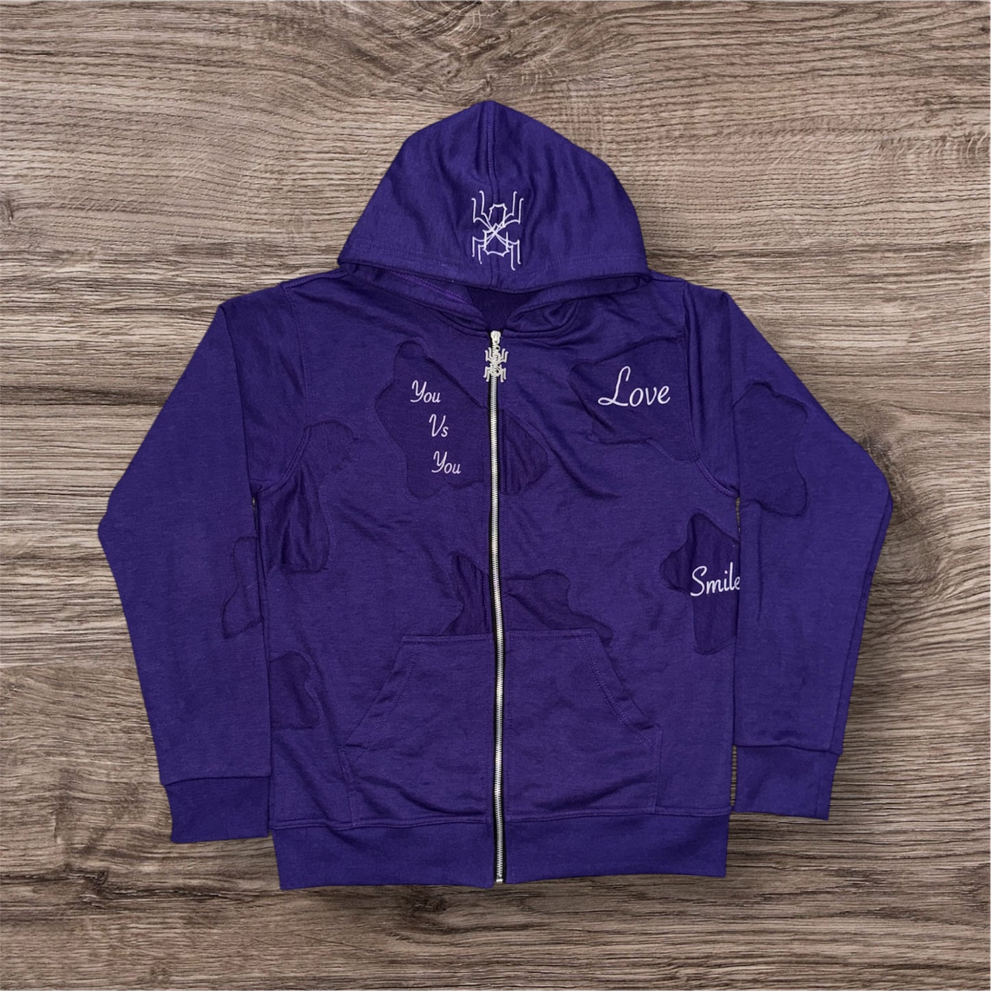 Purple Patchy Hoodie