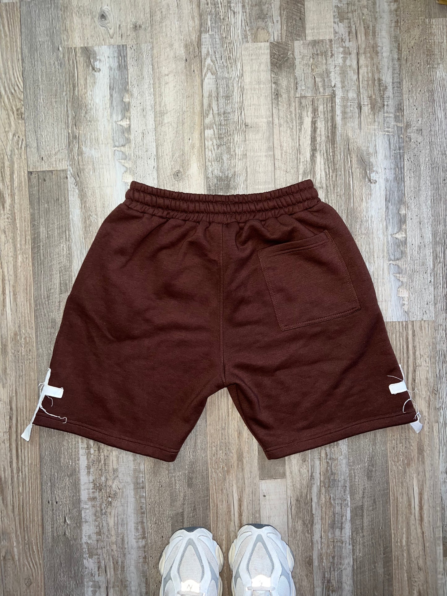 Brown cotton shorts