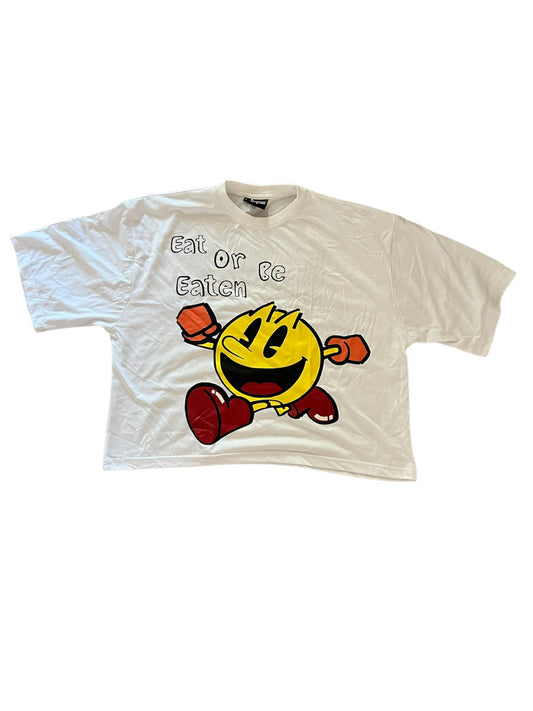 White PAC MAN Boxy Tee