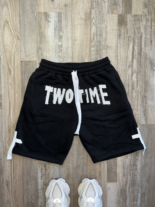 Black Cotton Shorts Men