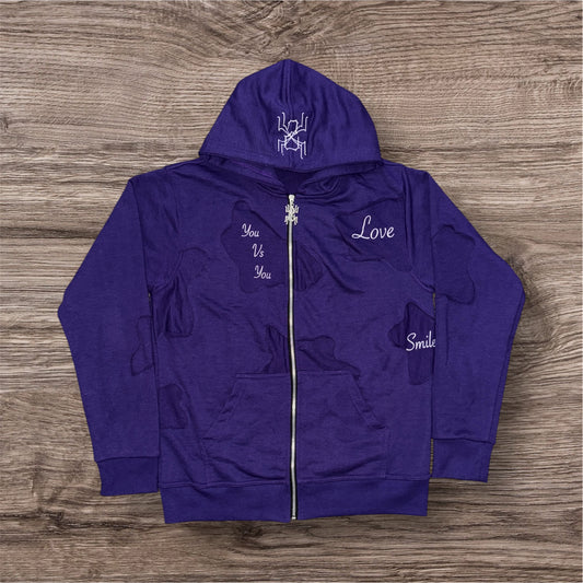 Purple Patchy Hoodie
